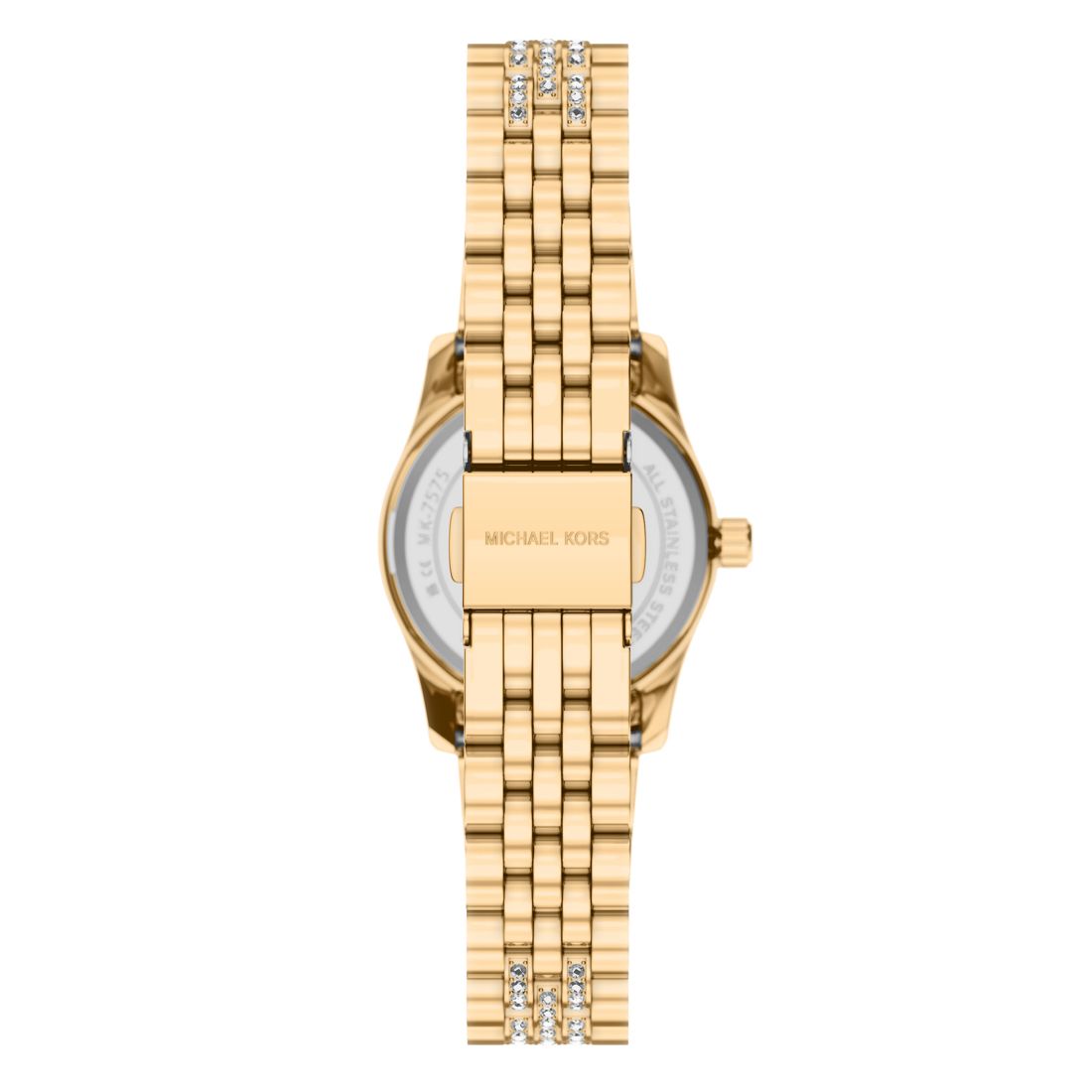 Michael Kors Women's Lexington Three-Hand Gold-Tone Stainless Steel Watch, 26mm
