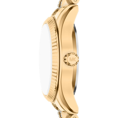 Michael Kors Women's Lexington Three-Hand Gold-Tone Stainless Steel Watch, 26mm