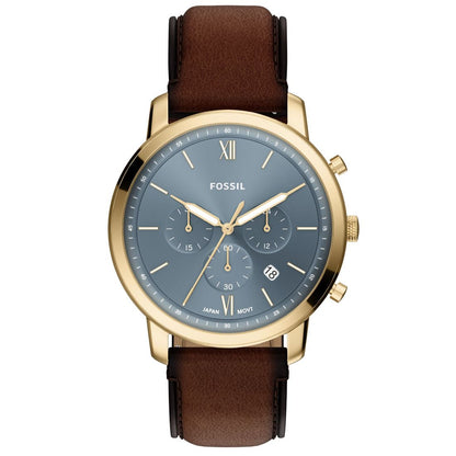 Fossil Men's Neutra Chronograph Brown Leather Watch, 44mm