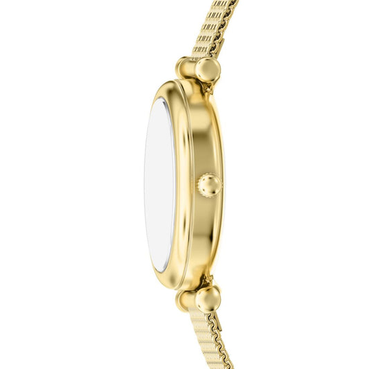 Fossil Women's Carlie Three-Hand Gold-Tone Stainless Steel Watch, 28mm