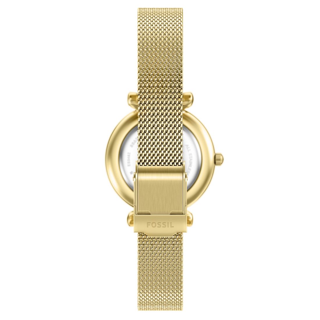 Fossil Women's Carlie Three-Hand Gold-Tone Stainless Steel Watch, 28mm