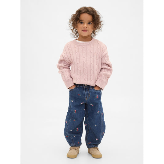 Toddler & Floral Horseshoe Jeans
