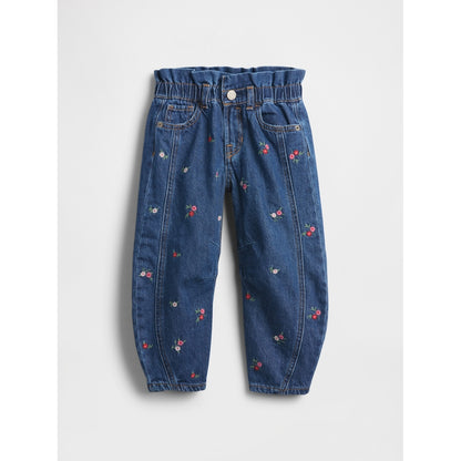 Toddler & Floral Horseshoe Jeans