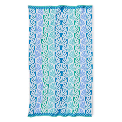 The Beach House Shell Stripe Cotton Beach Towel, 40" x 70"