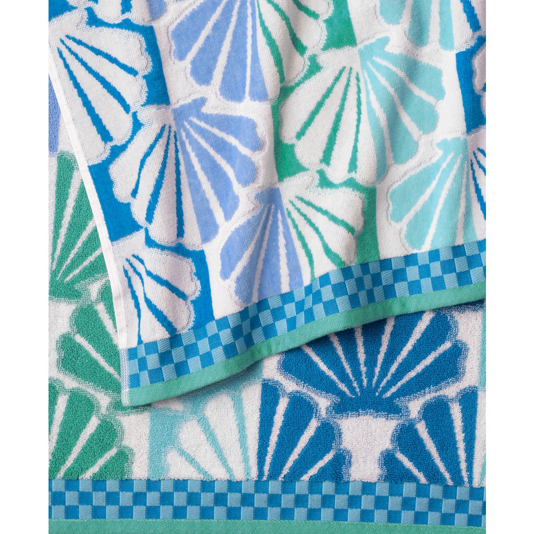 The Beach House Shell Stripe Cotton Beach Towel, 40" x 70"