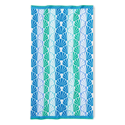 The Beach House Shell Stripe Cotton Beach Towel, 40" x 70"