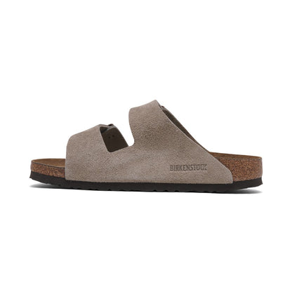 Birkenstock Women's Arizona Soft Footbed Suede Leather Sandals from Finish Line - Beige, Taupe