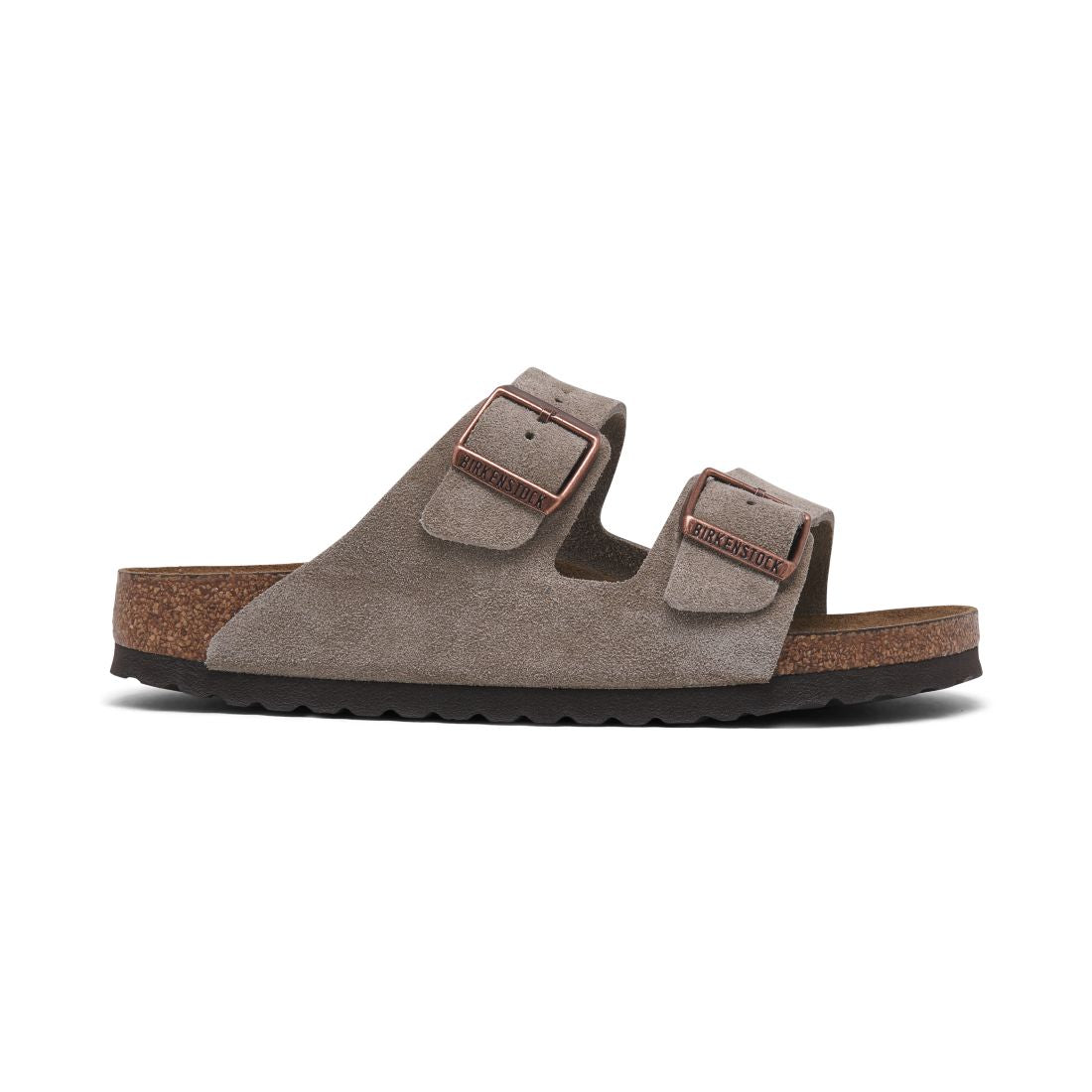Birkenstock Women's Arizona Soft Footbed Suede Leather Sandals from Finish Line - Beige, Taupe
