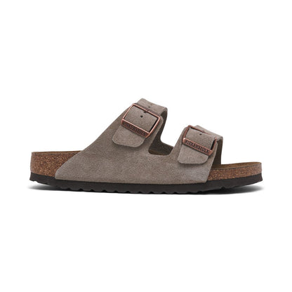 Birkenstock Women's Arizona Soft Footbed Suede Leather Sandals from Finish Line - Beige, Taupe