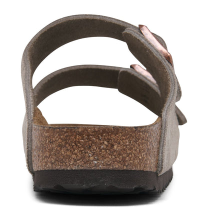Birkenstock Women's Arizona Soft Footbed Suede Leather Sandals from Finish Line - Beige, Taupe