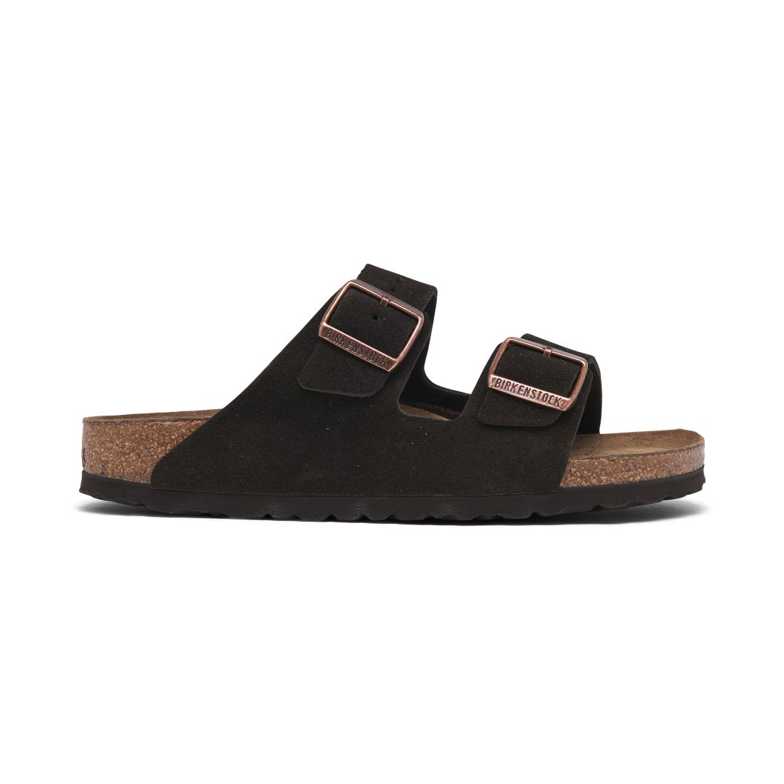 Birkenstock Women's Arizona Soft Footbed Suede Leather Sandals from Finish Line - Beige, Taupe