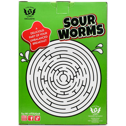 It'Sugar Sour Worms Cereal Gift Box, 24 oz