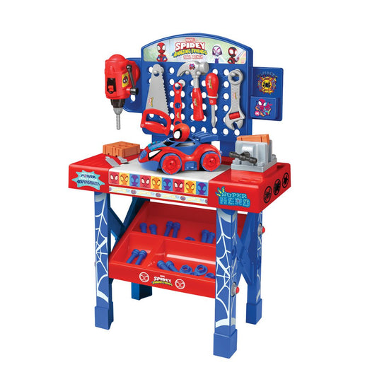 World Tech Toys Spidey and His Amazing Friends Tool Bench Playset with Take Apart Car