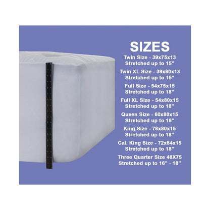Waterguard Waterproof Quilted Mattress Pad Protector – White