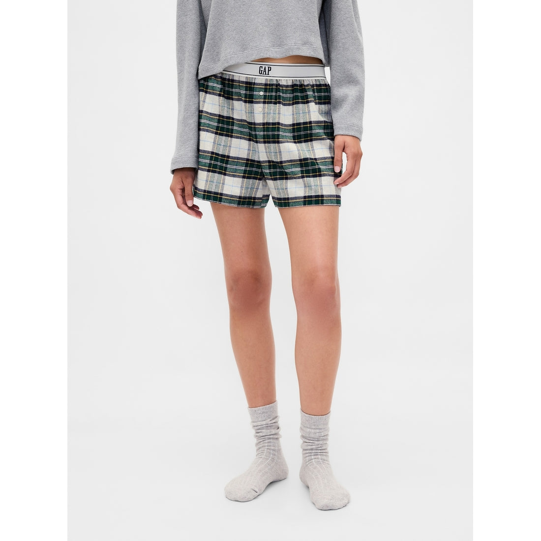 Women's Logo Flannel Boxer Shorts