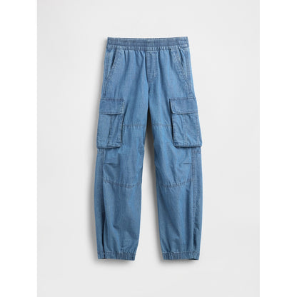 Boys' Denim Baggy Cargo Joggers