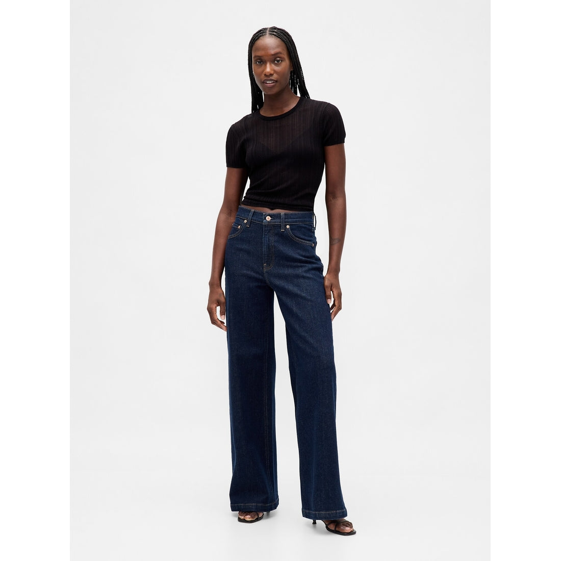 Women's High Rise Stride Wide-Leg Jeans