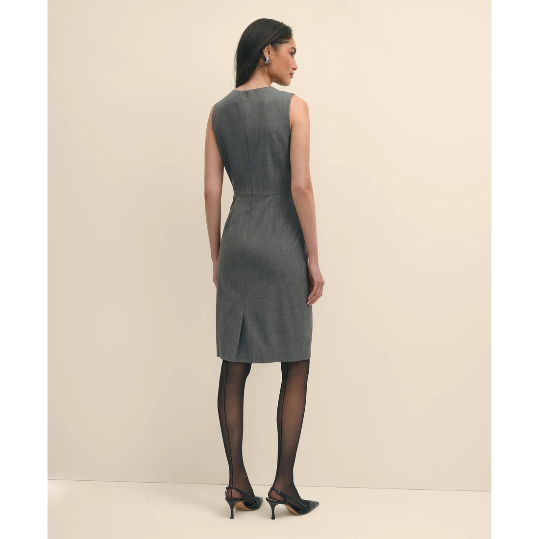The Essentials Brooks Brothers Stretch Wool Sheath Dress