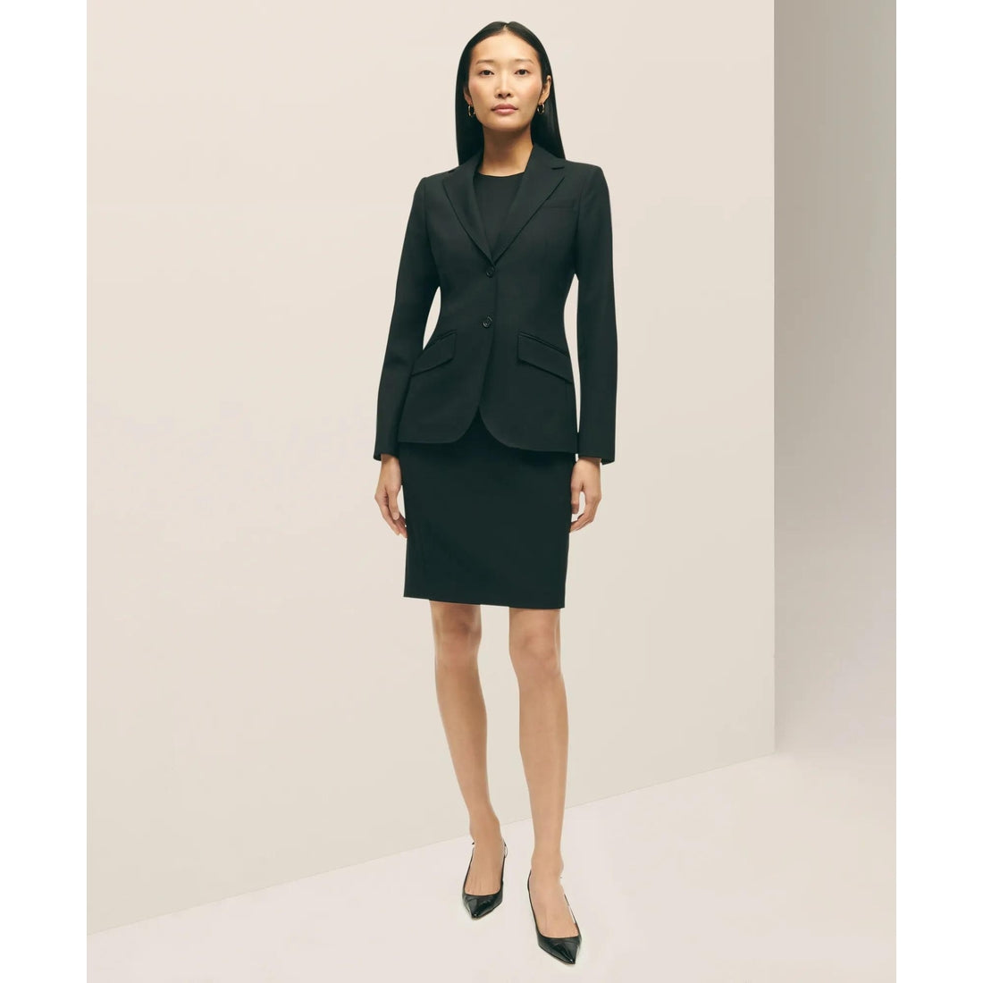The Essentials Brooks Brothers Stretch Wool Sheath Dress