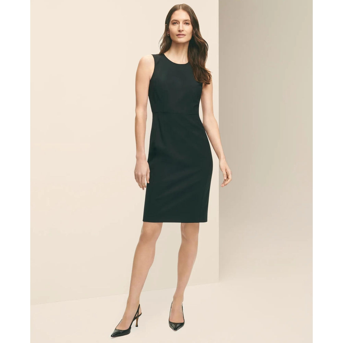 The Essentials Brooks Brothers Stretch Wool Sheath Dress
