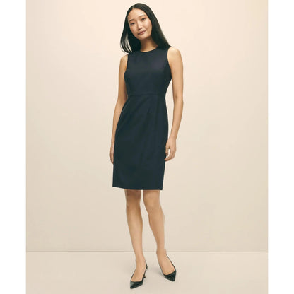 The Essentials Brooks Brothers Stretch Wool Sheath Dress