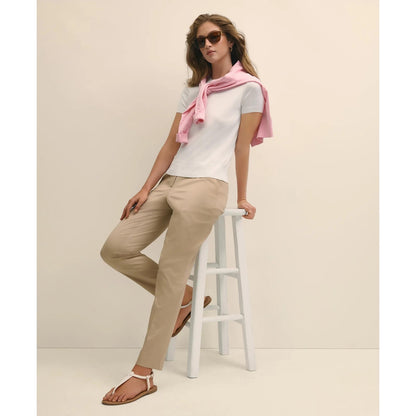 Supima Cotton Jersey Short-Sleeve Sweater