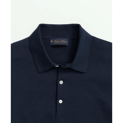 Supima Cotton Short-Sleeve Polo Sweater