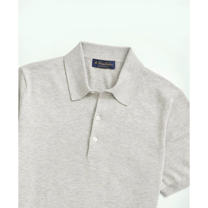 Supima Cotton Short-Sleeve Polo Sweater
