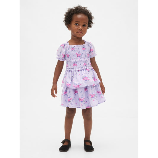 Toddler & Smocked Puff-Sleeve Dress