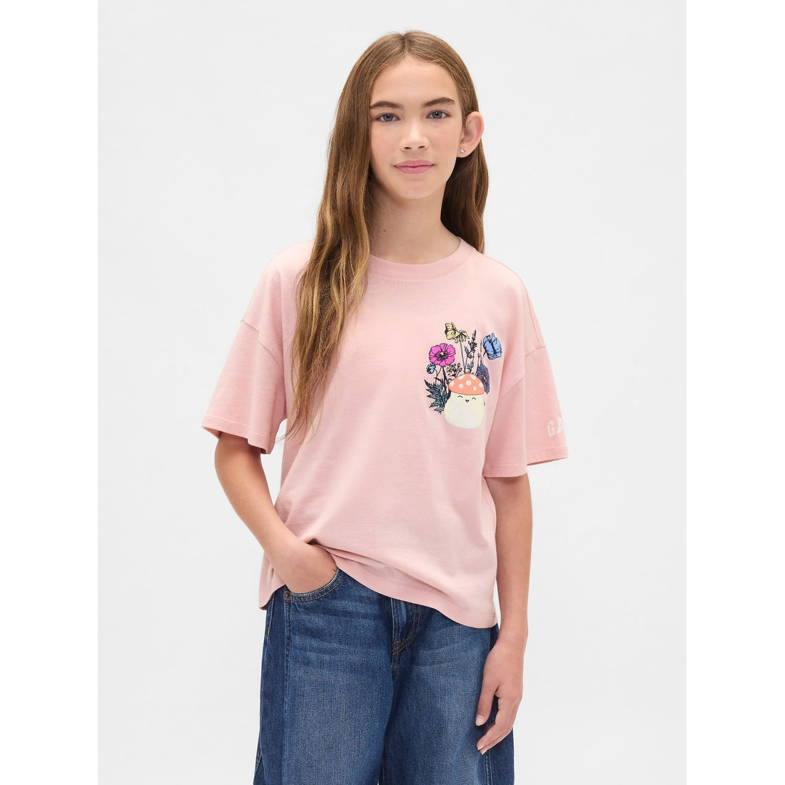 Girls' Oversized Graphic T-Shirt