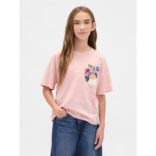 Girls' Oversized Graphic T-Shirt