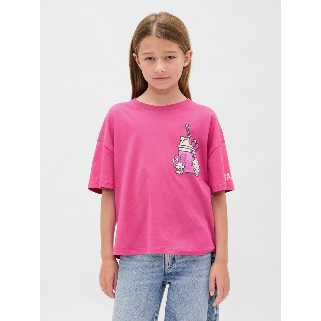 Girls' Oversized Graphic T-Shirt