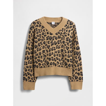 Girls' Boxy V-Neck Sweater