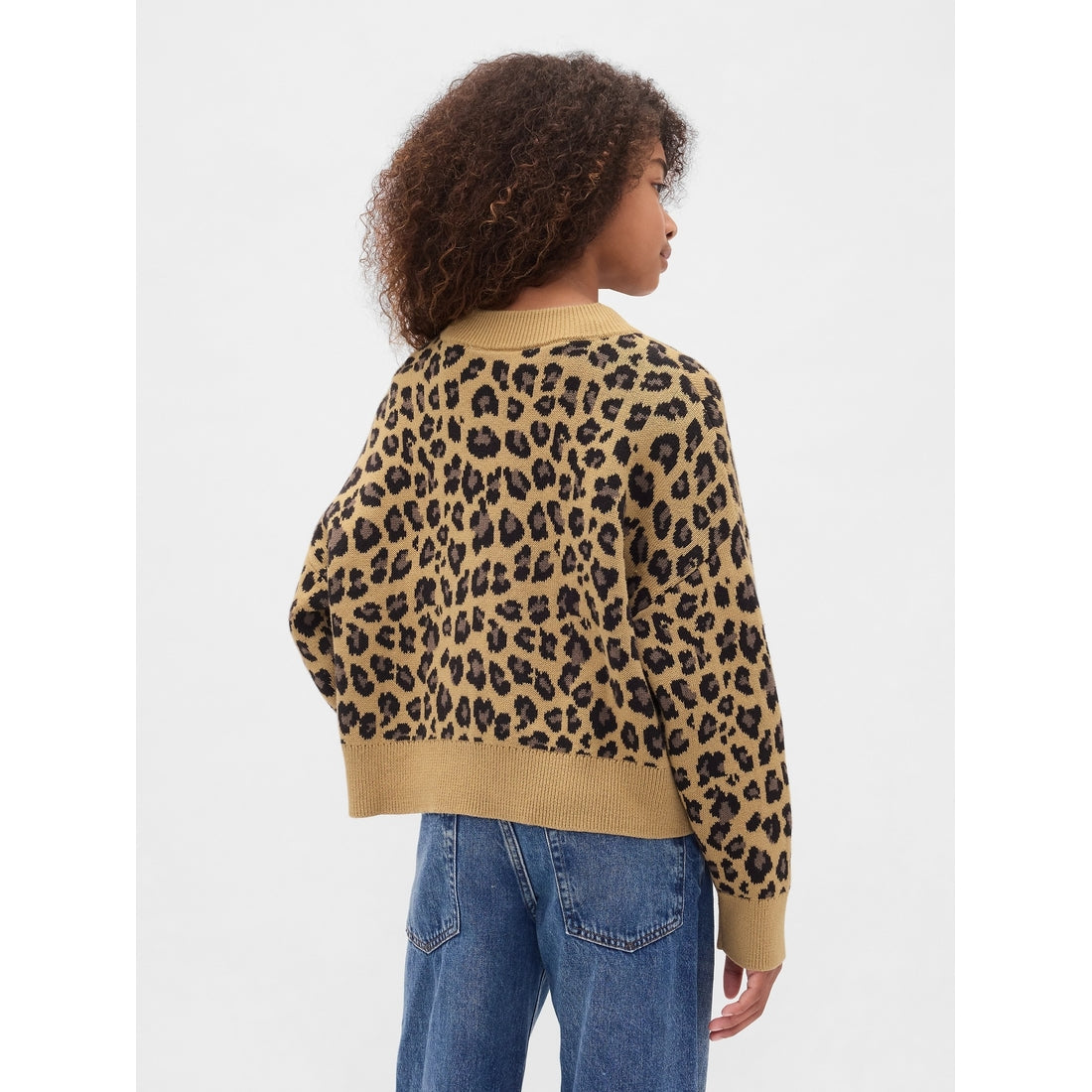 Girls' Boxy V-Neck Sweater