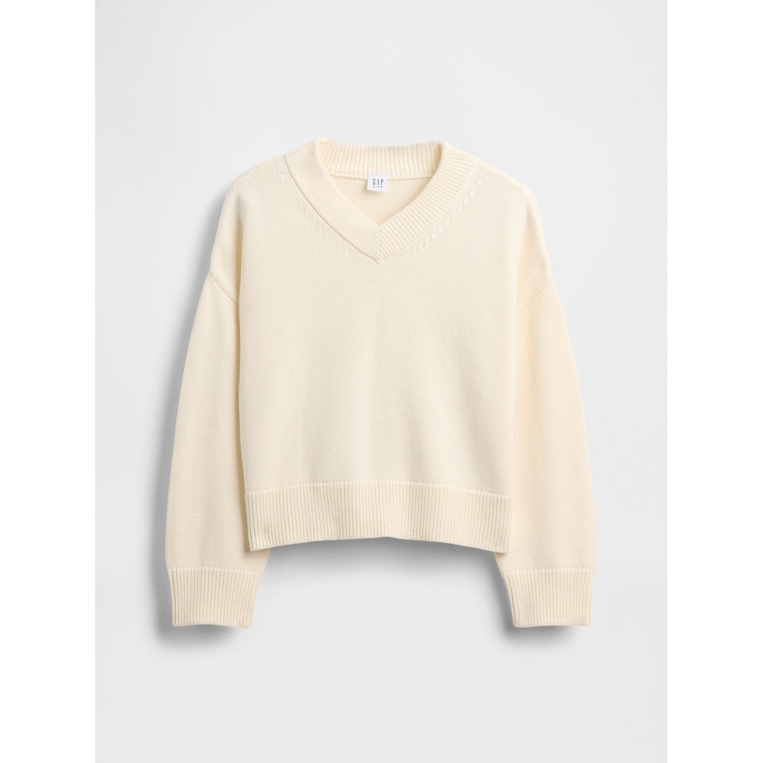 Girls' Boxy V-Neck Sweater