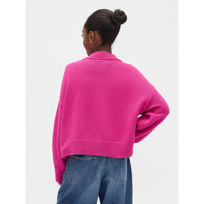 Girls' Boxy V-Neck Sweater