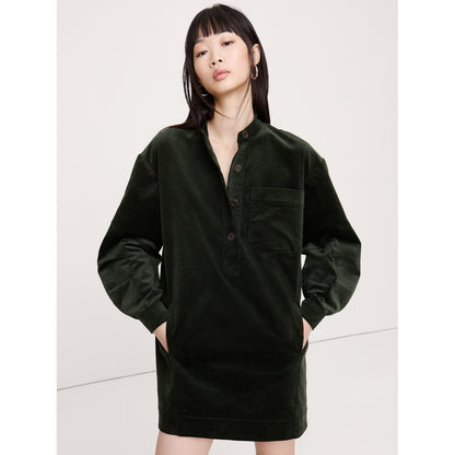 Women's Corduroy Popover Shift Dress