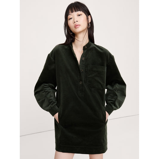 Women's Corduroy Popover Shift Dress