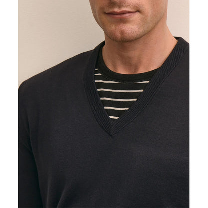 Supima Cotton V-Neck Sweater