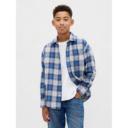 Boys' Relaxed Plaid Shirt