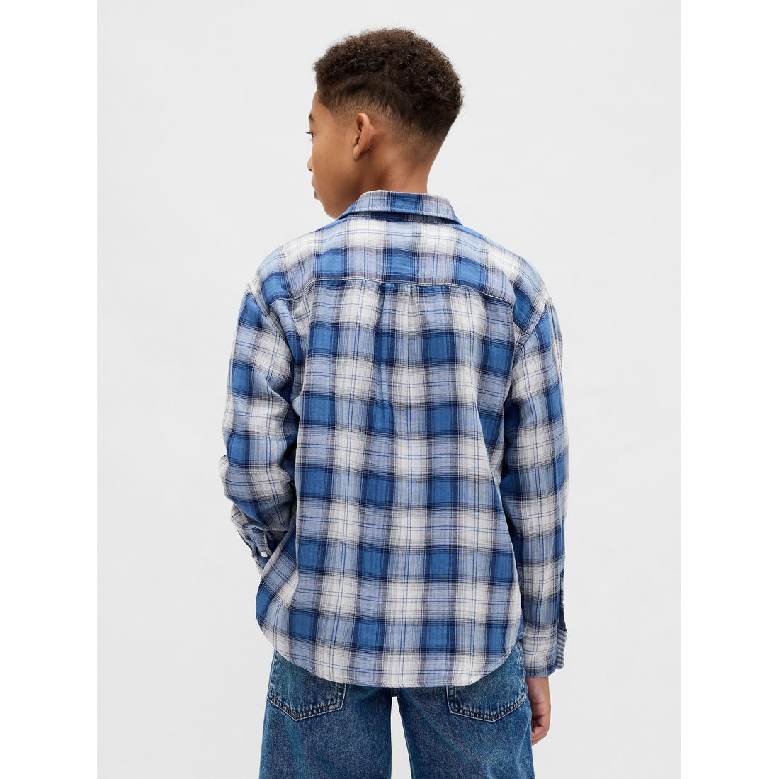 Boys' Relaxed Plaid Shirt