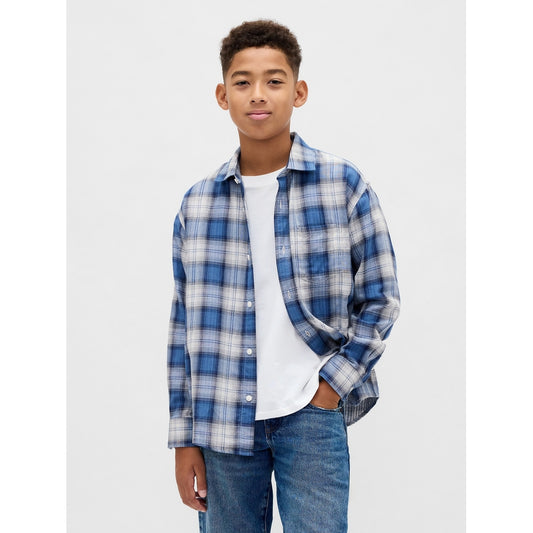 Boys' Relaxed Plaid Shirt