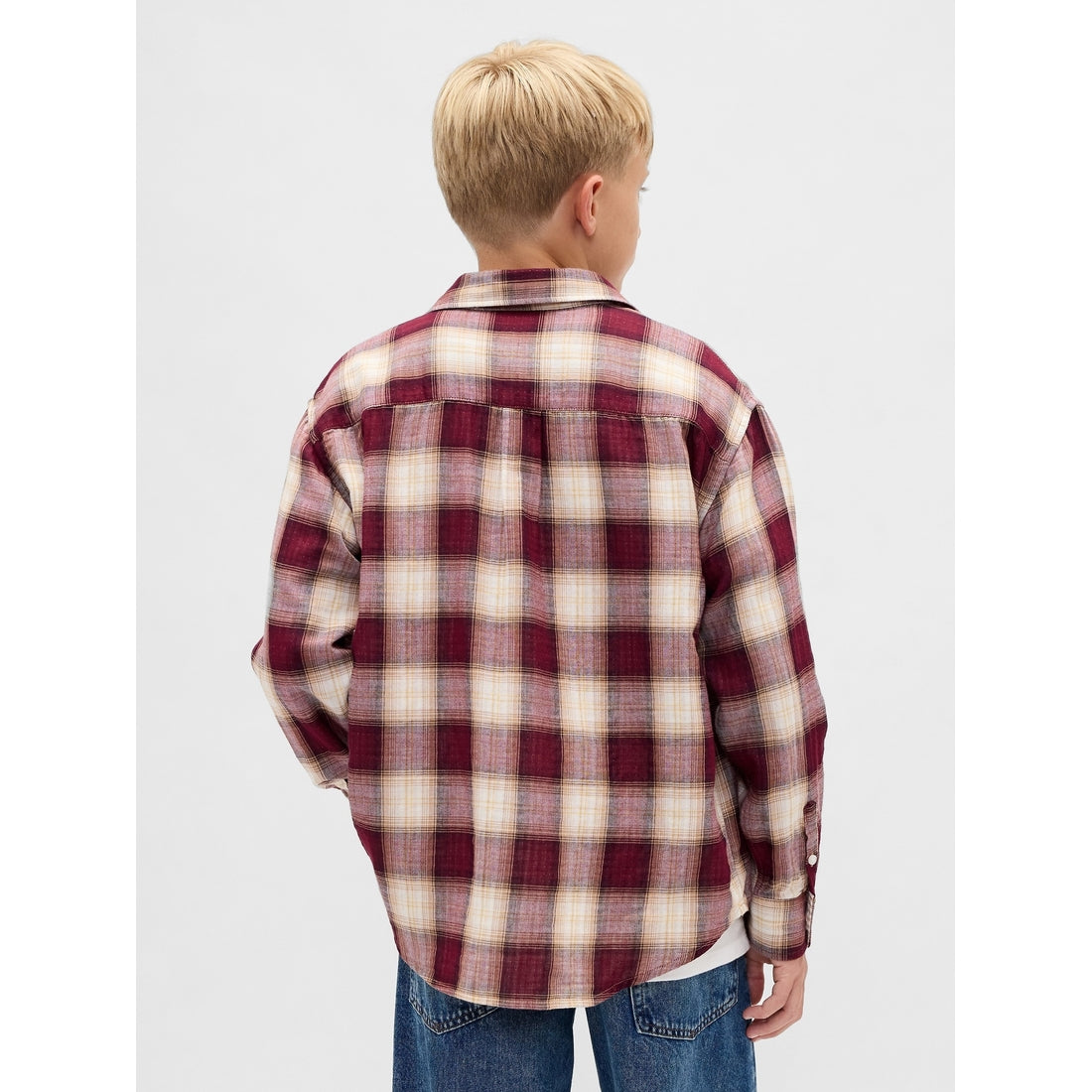 Boys' Relaxed Plaid Shirt