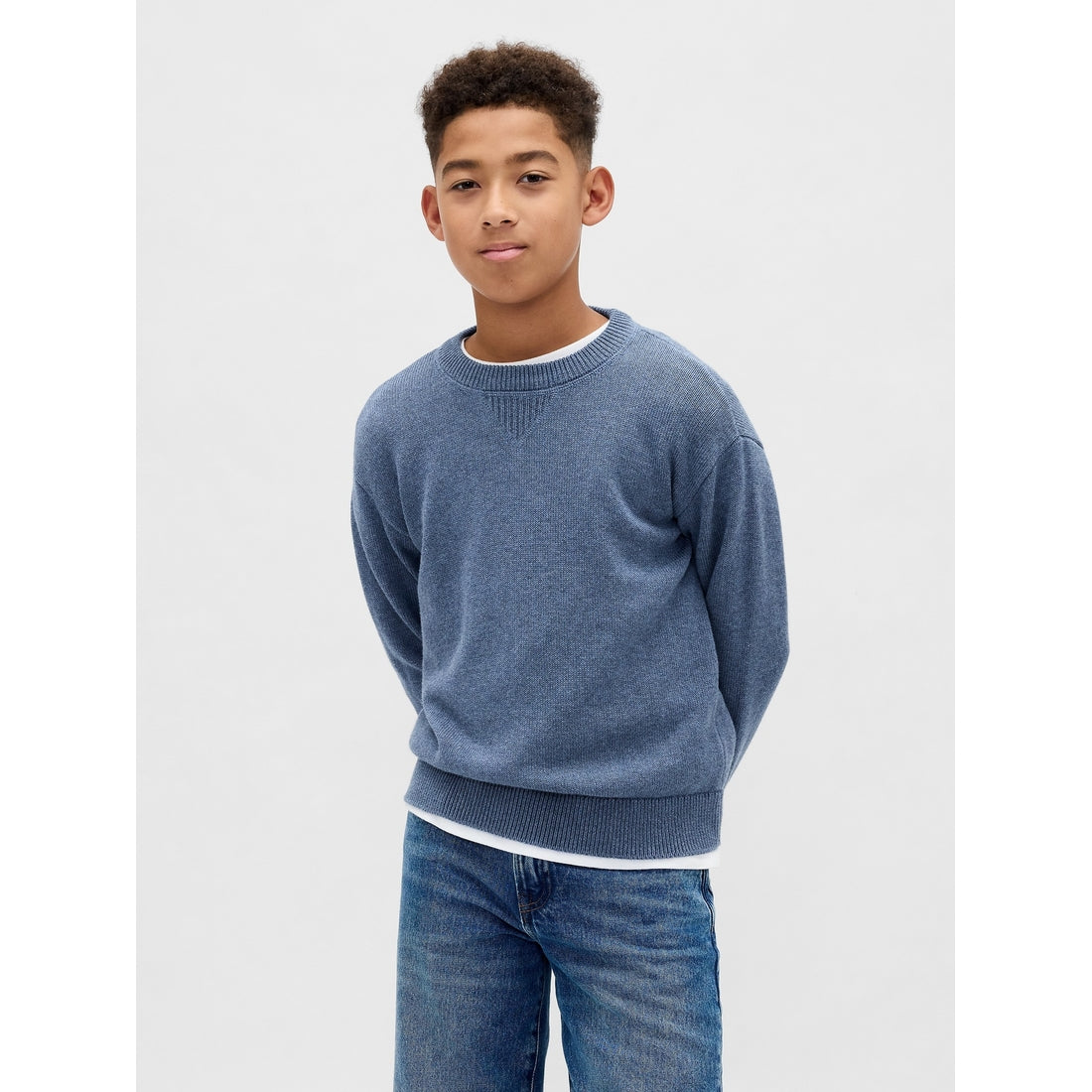 Boys' Relaxed Crewneck Sweater