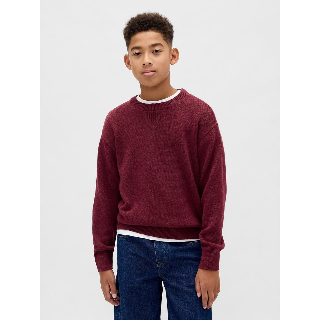 Boys' Relaxed Crewneck Sweater