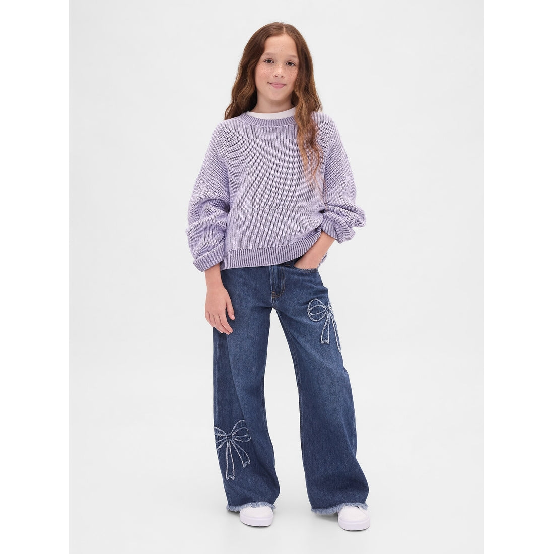 Girls' Low Rise Stride Wide-Leg Jeans