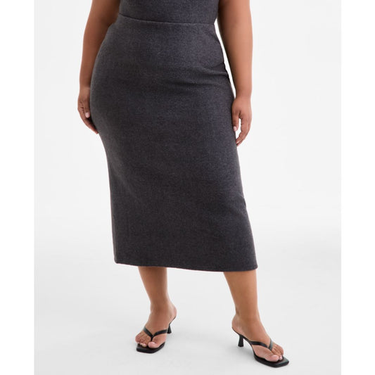 Bar Iii Trendy Plus Size Midi Sweater Skirt, Macy's Exclusive