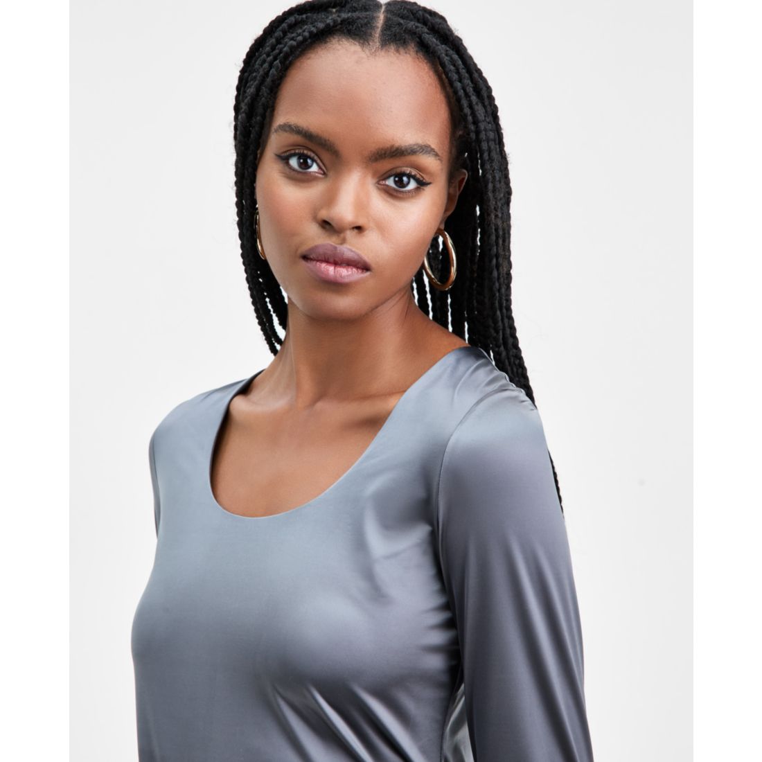 Bar Iii Women's Shine Scoop-Neck Top, Macy's Exclusive