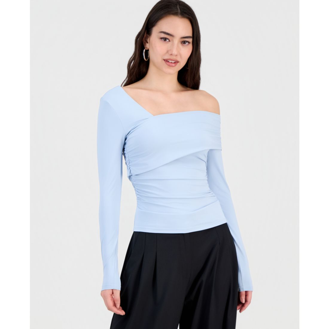 Bar Iii Women's Asymmetric Long-Sleeve Top, Macy's Exclusive