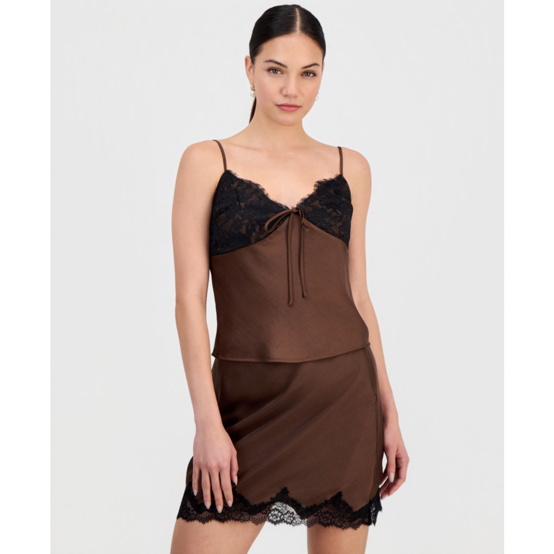 Bar Iii Women's Lace-Trim Cami Top, Macy's Exclusive